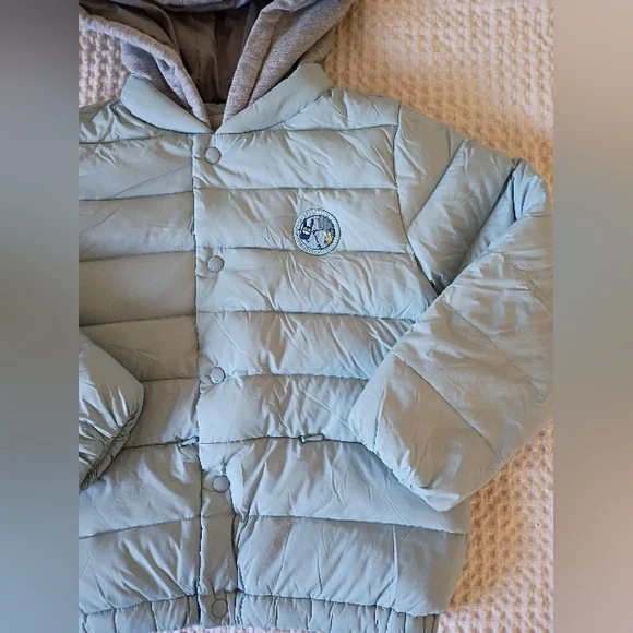 GB Light Blue Hooded Puffer Jacket - Picture 2 of 5